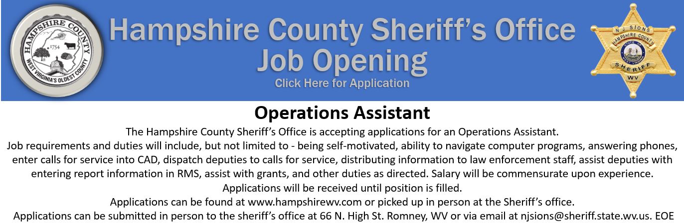 Hampshire County Parks Job Posting